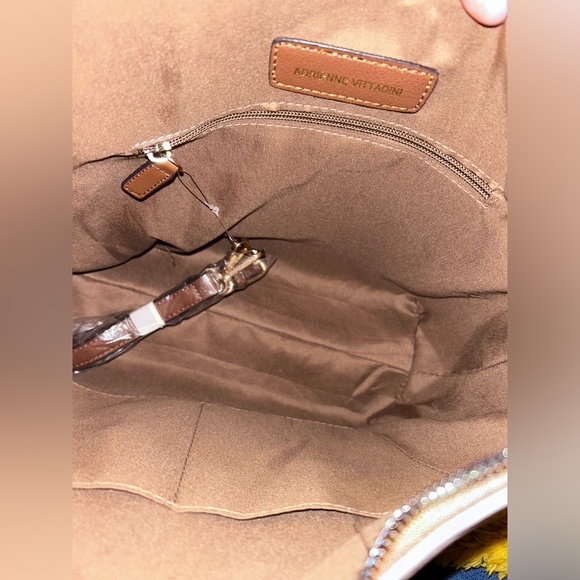 NWT Adrienne Vittadini Beekman Place Color Block Dusty Rose & Caramel Ho… - Picture 12 of 12